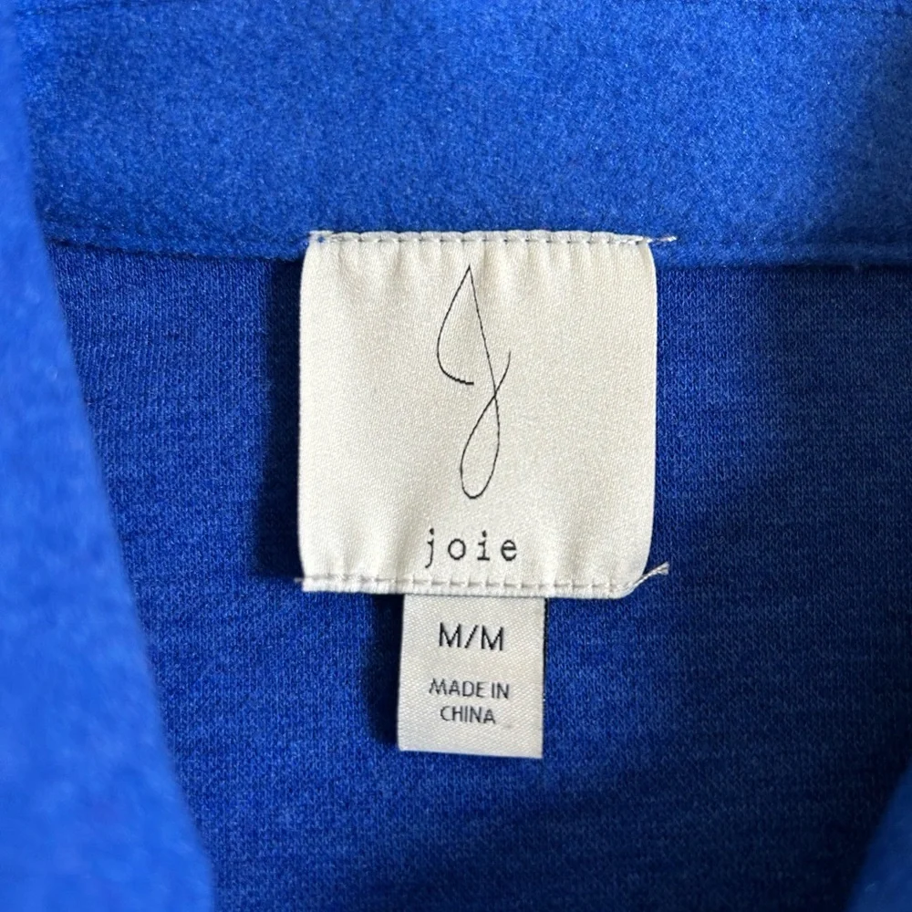 JOIE Felted Blazer Jacket Blue Snap Buttons Sz‎ Med